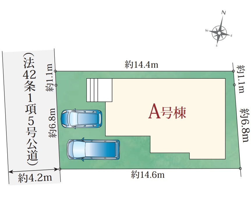 新築戸建　富士宮市舞々木町423番　全1棟　A号棟の区画図