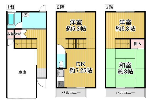 東住吉区住道矢田８丁目の間取り
