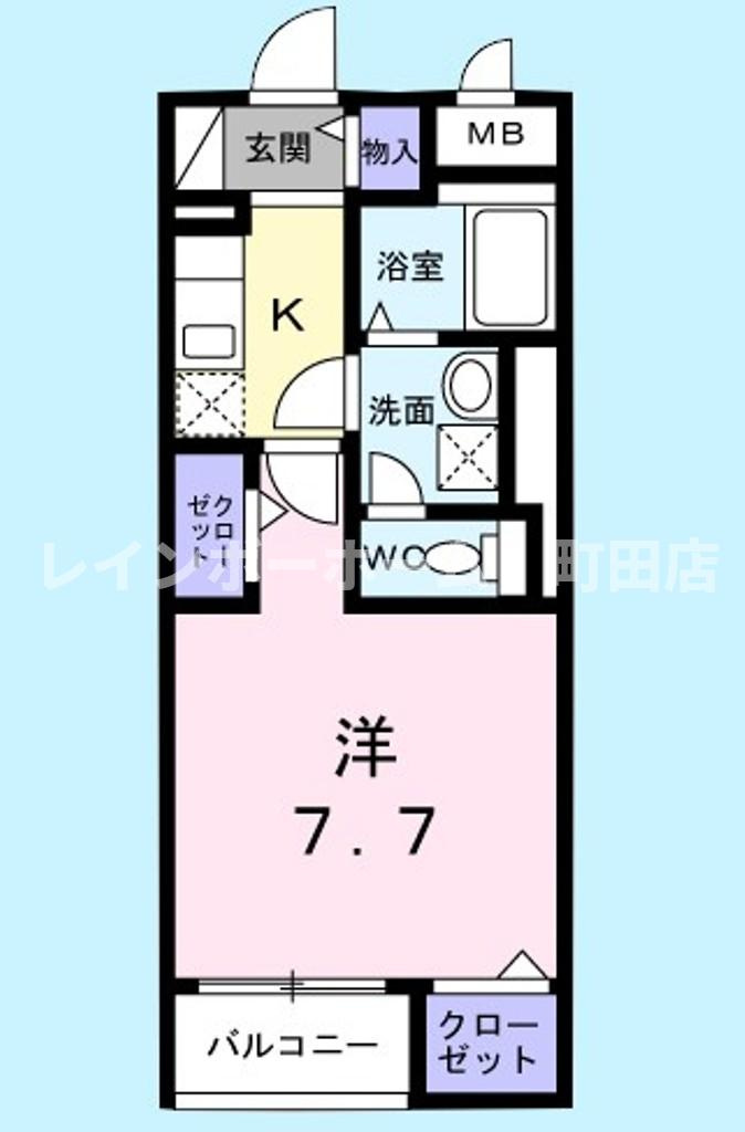 ダウンタウン　ワイ※初期費用分割あと払いサービス利用可能物件の間取り