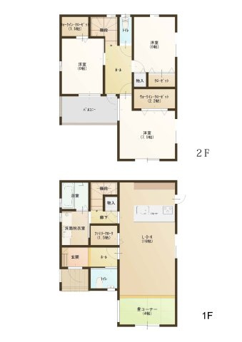 善通寺市弘田町売り戸建の間取り
