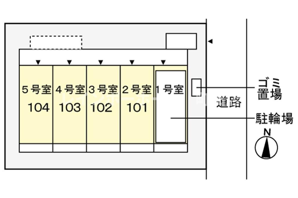 ダウンタウン　ワイ※初期費用分割あと払いサービス利用可能物件の区画図