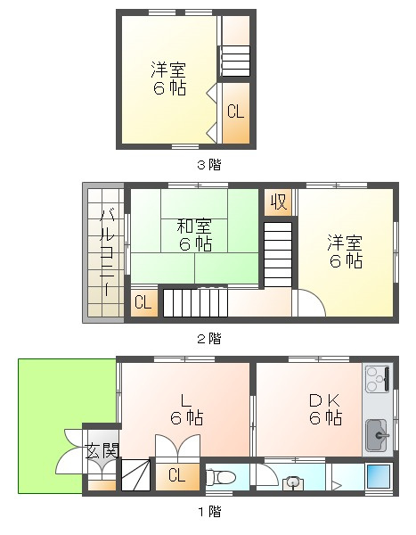 戎町5丁目貸家の間取り