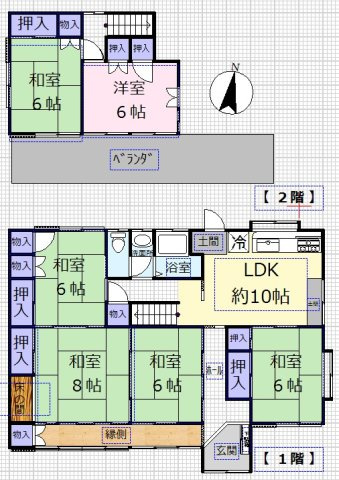 熊谷市玉作　中古戸建の間取り
