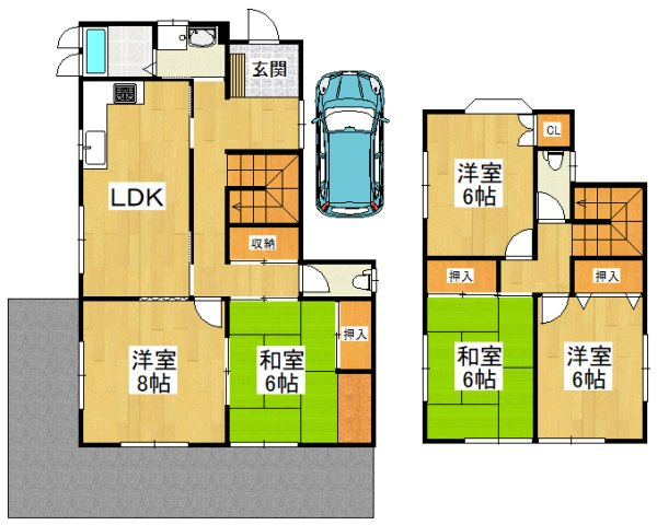 【間取り】 | 不動ヶ丘町戸建