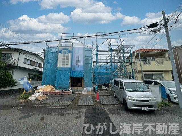 茅ヶ崎市常盤町　新築戸建　全3棟の外観|9月10日撮影　建築中　現地外観