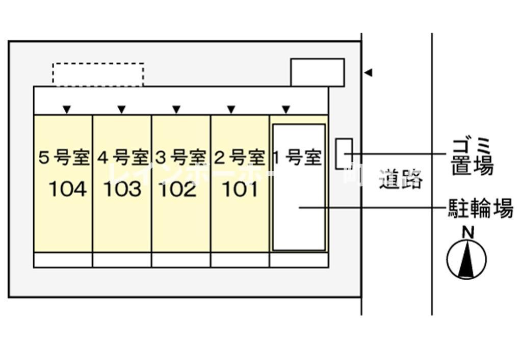 ダウンタウン　ワイ※初期費用分割あと払いサービス利用可能物件の区画図