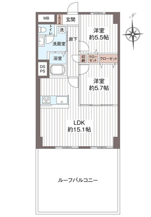 新明治橋マンションの間取り