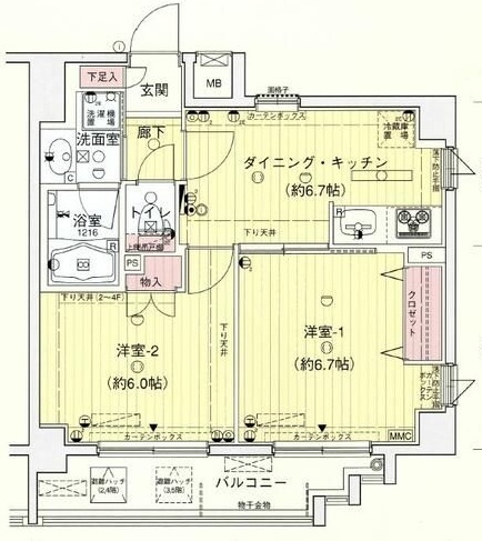 コモドルーチェゼクシア上落合の間取り|間取りです。