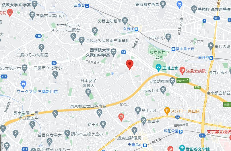 世田谷区北烏山４丁目のアパートの地図