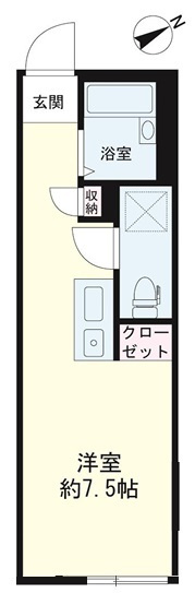 川崎市多摩区菅仙谷２丁目のアパートの間取り