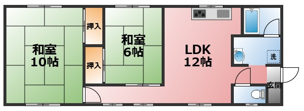 米田マンションⅡの間取り