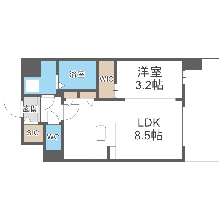 大阪市都島区内代町４丁目の賃貸マンションの間取り