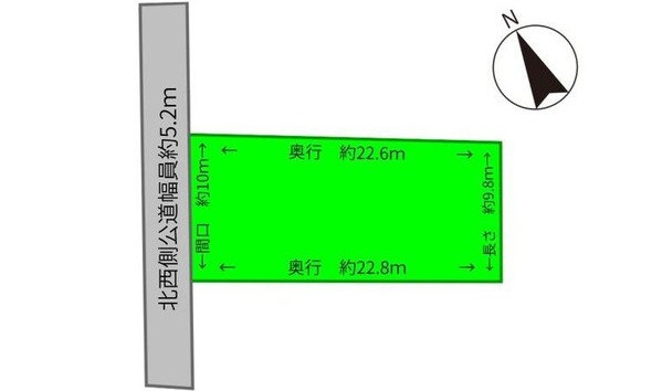 西区南観音２丁目の土地図
