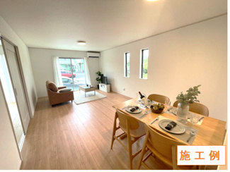 【内観：施工例】 | 相模原市南区大野台4丁目　全3棟 | 同施工会社施工例（リビング）