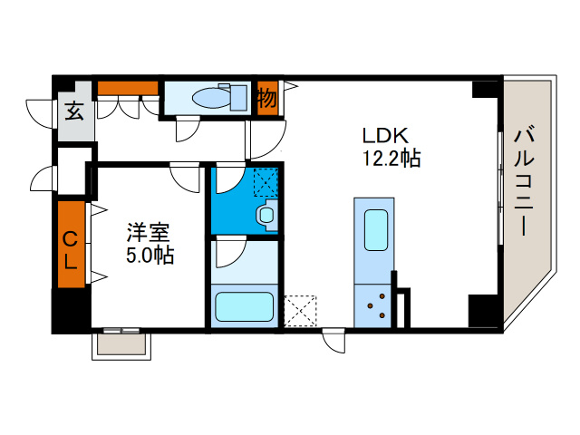 ゼクス九条の間取り
