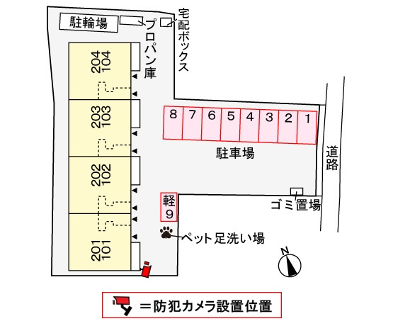 サニーガーデン日の出の区画図