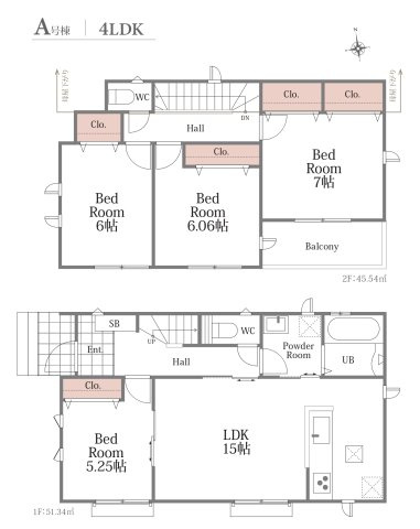 松戸市串崎新田新築戸建の間取り|4LDK