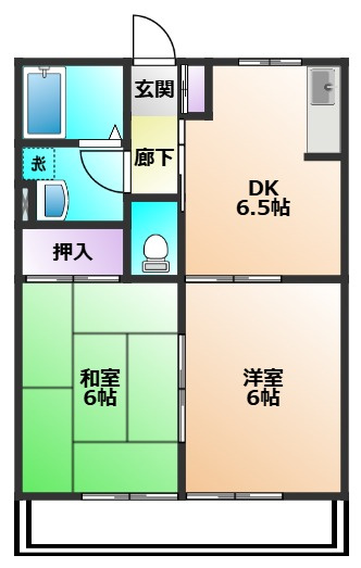 小平市鈴木町２丁目の賃貸マンションの間取り