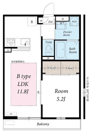 小平市仲町のアパートの間取り