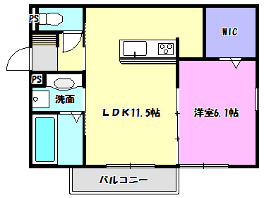 サニーハイツAの間取り