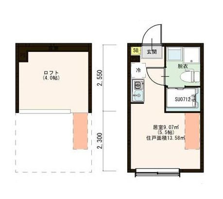 ＣｏｎＢｒｉｏ東中野　の間取り|間取りです。