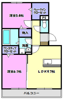 【間取り】 | ローズガーデンＡ