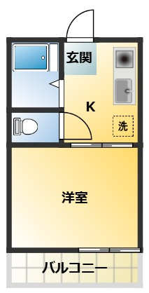 ハイツシバタ1号棟の間取り