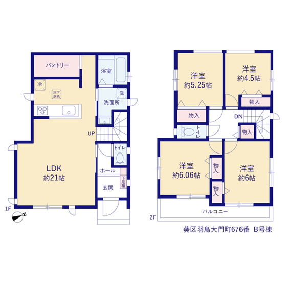 【間取り】 | 静岡市葵区羽鳥大門町 新築建売 B号棟 | 効率的かつ暮らしのことをしっかり考えた間取りです