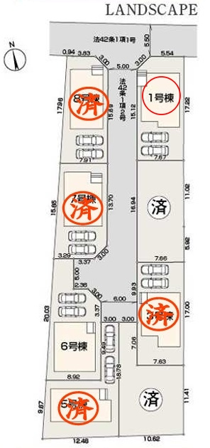 八王子市上壱分方町第18の区画図|統一感のある街並みが魅力の多棟現場。新しい暮らしを気持ちよく始められる住環境です。