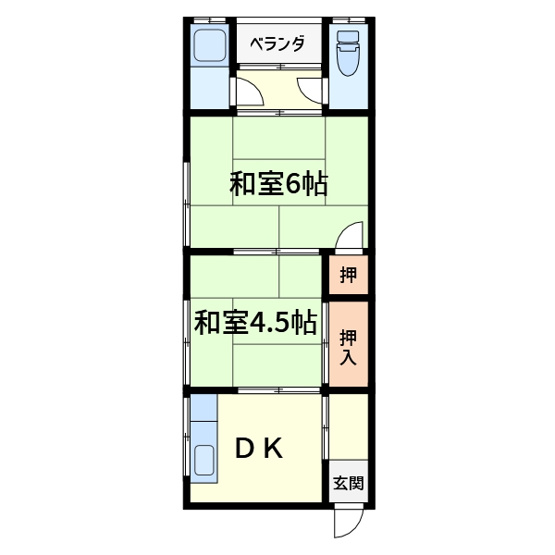 【間取り】 | やすらぎ荘Ⅰ