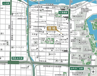 【地図】 | ルフォンプログレ天満橋マークス