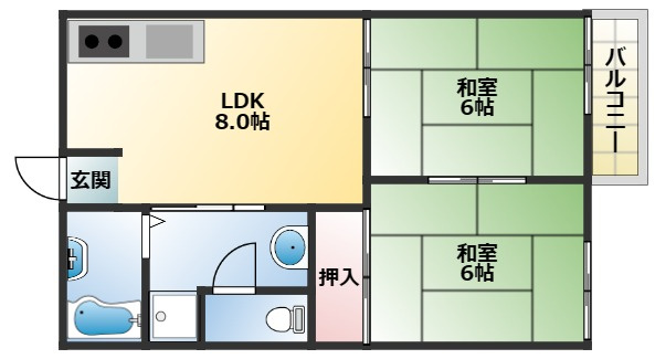 【間取り】 | 宮之川原サンハイツ