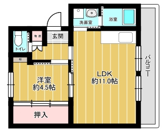 ビレッジハウス荒木1号棟の間取り