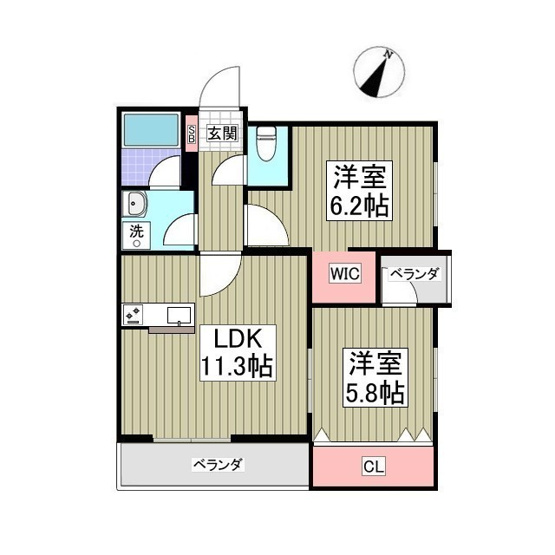 【間取り】 | 藤沢市石川5丁目アパート