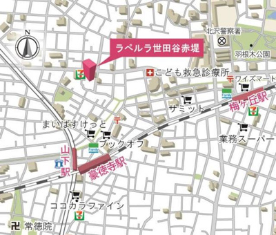 【地図】 | ラペルラ世田谷赤堤