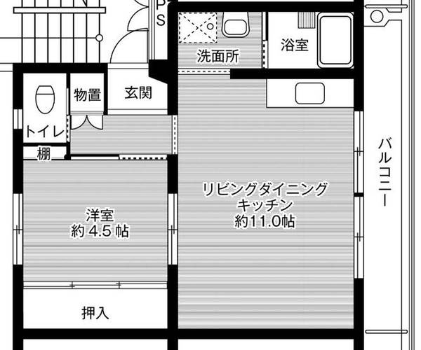 ビレッジハウス荒木1号棟の間取り