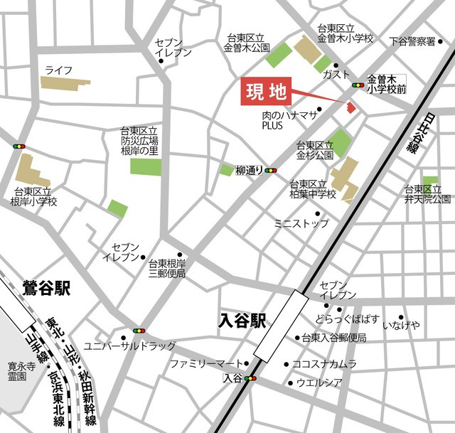 パークホームズ入谷の地図