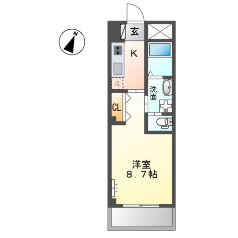 サンプレス八筋の間取り