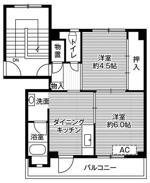 ビレッジハウス富山南2号棟の間取り