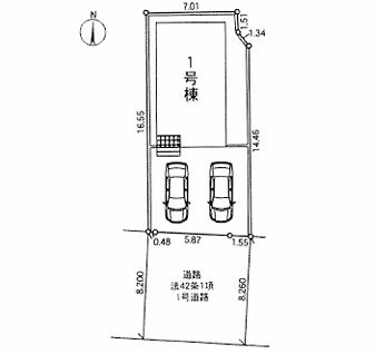 小田原市曽我原新築戸建て　第３-1号棟の区画図|区画図「小田原市曽我原新築戸建て　1号棟」