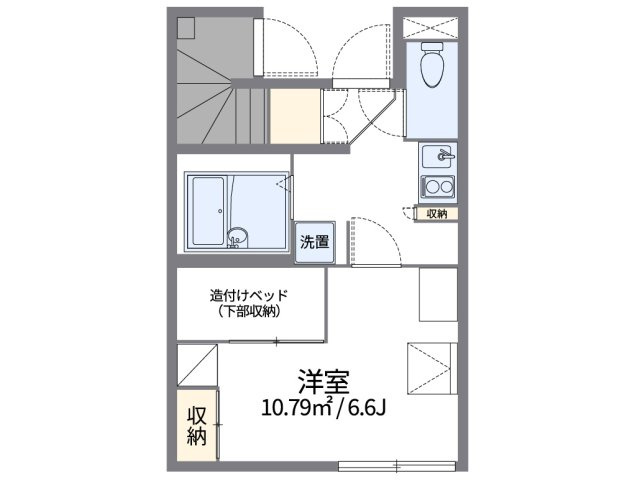レオパレスアイビーコート８Ⅱの間取り