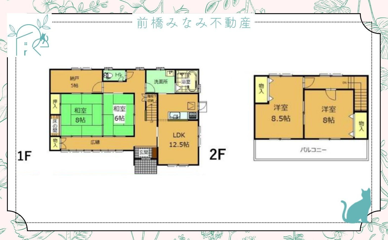 【中古】伊勢崎市五目牛町　４LDK＋Sの間取り