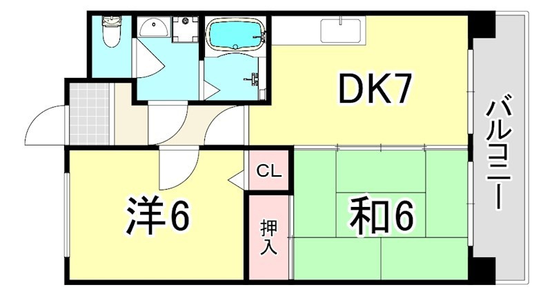 クイーンコート立花の間取り