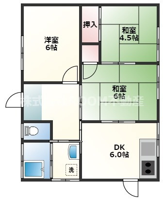 曽於市財部町南俣の一戸建ての間取り