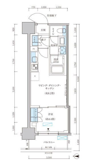 パークアクシス池袋イーストの間取り