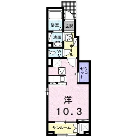 【間取り】 | アンジュー北吉井　Ｂ