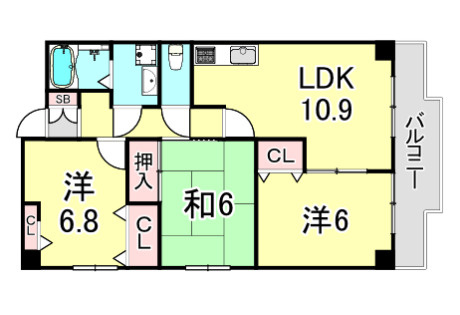 グランツOKAMOTOⅦの間取り