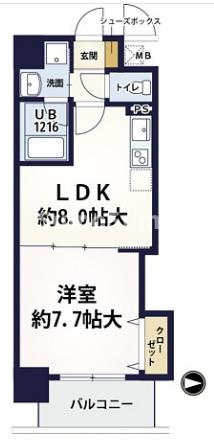 パレ阪栄橋の間取り