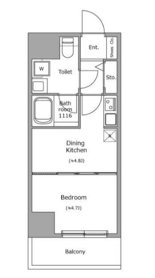 ＢＲＩＣＫ　ＲＥＳＩＤＥＮＣＥ　築地明石町の間取り