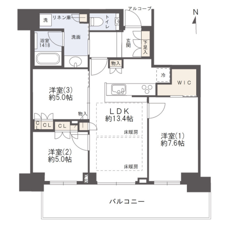 グランドメゾン新梅田タワー THE CLUB RESIDENCEの間取り|グランドメゾン新梅田タワー THE CLUB RESIDENCE　間取り